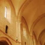 Partial view of the clerestory and vault, Fossanova Abbey